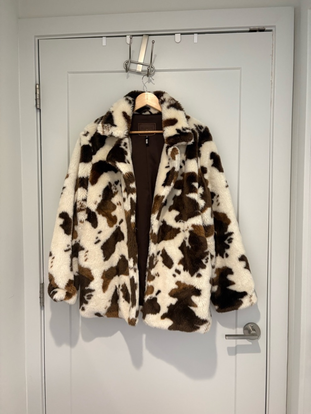 Bullseye Faux Fur Coat Cow-Print Jacket | RTR | BlankNYC | Rent the Runway